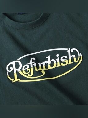 Teal Green Cotton with Silicone Logo “Refurbish”